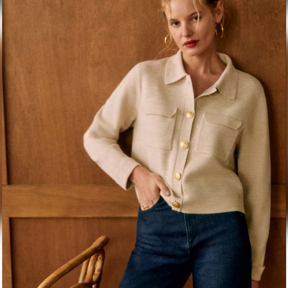 SEZANE cardigan with Gold Buttons